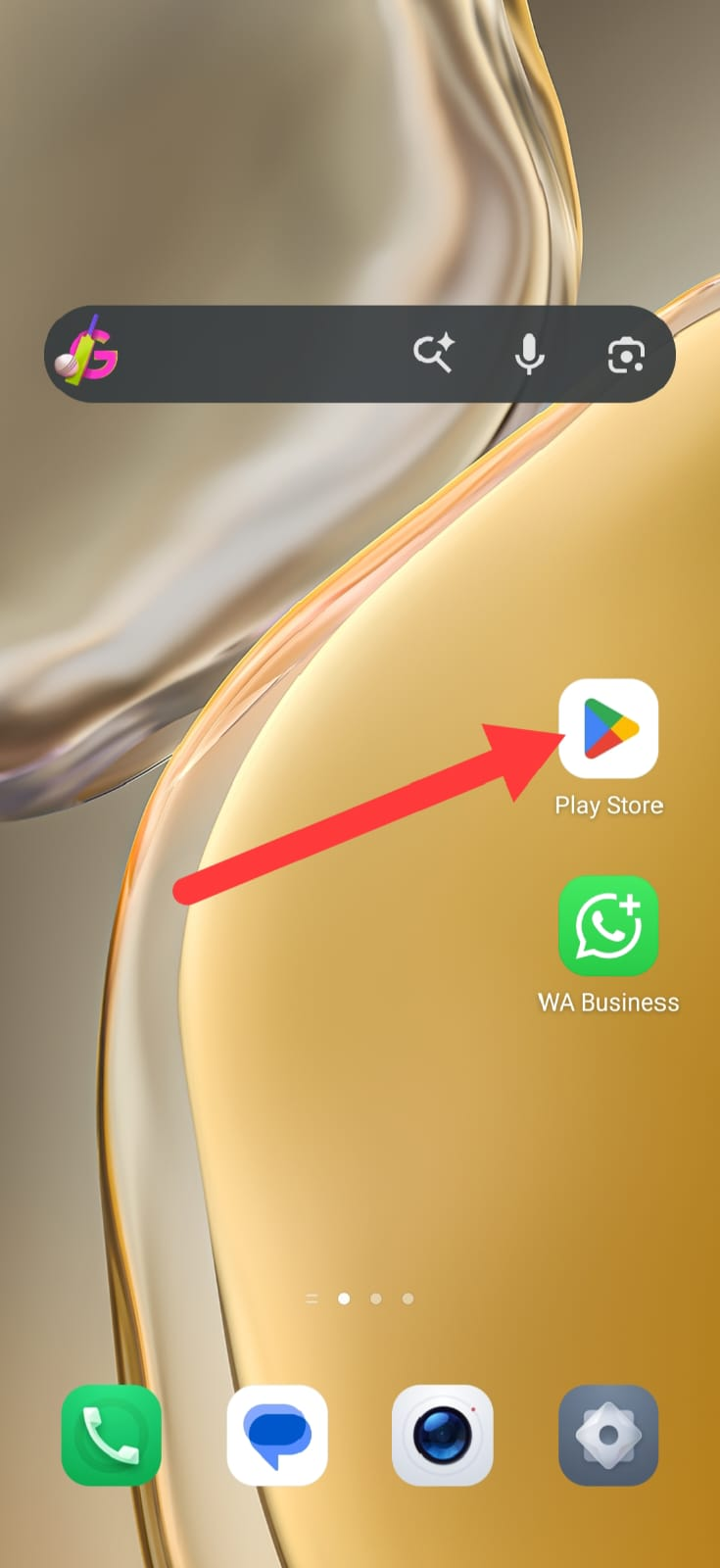 Unlock Android phone and open Google Play Store — My Telenor App download step 1